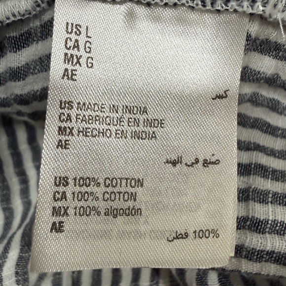 Style & Co. Women's Black and White Striped Button Down Shirt-#1097 - Picture 6 of 8